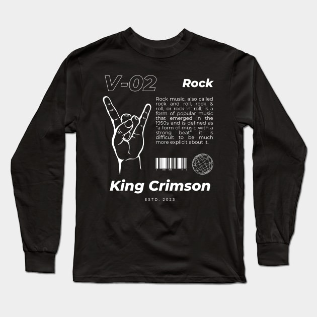 V02 Style King Crimson Vintage Long Sleeve T-Shirt by more style brother